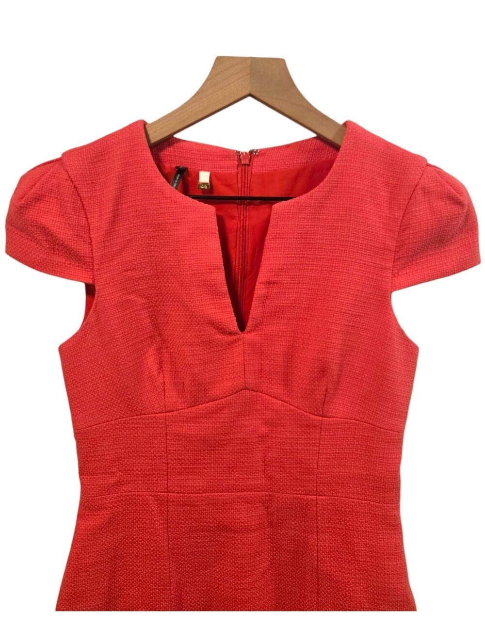 Anthropologie X 4 Collective 4C Coral Brenta Sheath Dress Career Pageant 0 - Picture 3 of 10